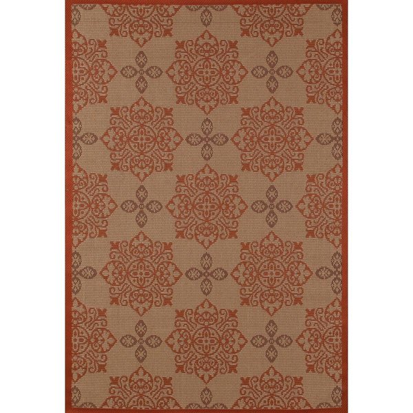 Standalone 4 x 6 ft. Plymouth Collection Milan Flat Woven Indoor & Outdoor Area Rug, Red ST2590134
